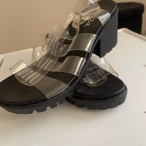 Soda transparent heels size 7